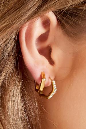 Boucles D'oreilles En Acier Inoxydable Argenté h5 Image3