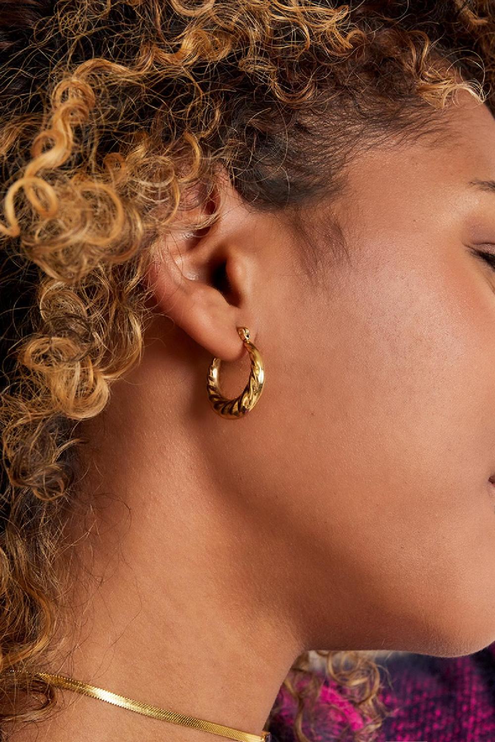 Boucles D'oreilles Baguette Acier Inoxydable h5Image3