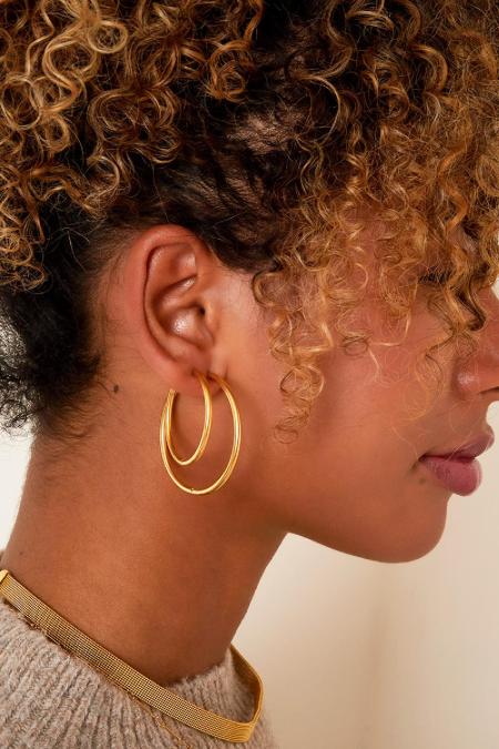 Boucles d'oreilles en acier inoxydable créoles petites 2