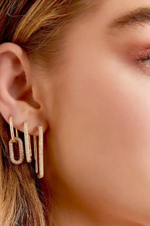 Boucles D'oreilles Avec Pierres Zircon Violet Cuivré h5 Image3