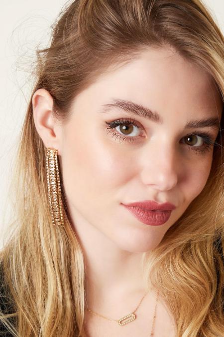 Boucles d'oreilles en acier inoxydable Shimmer Argenté 2