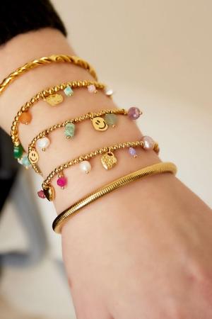Perles De Bracelet En Acier Inoxydable Couleur Or h5 Image2
