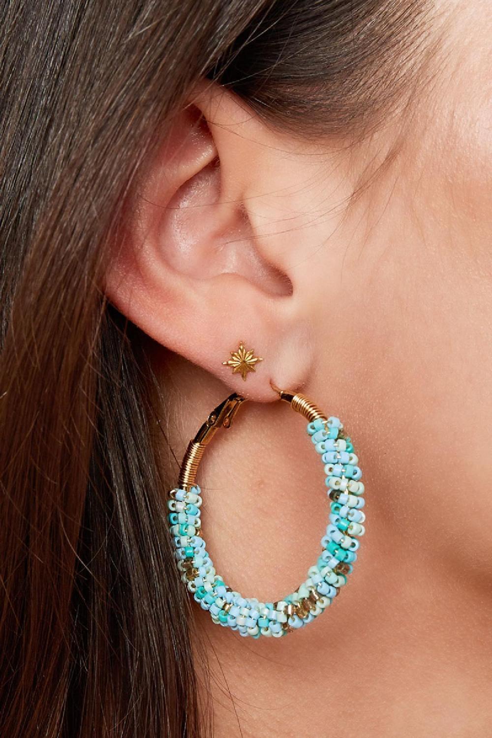 Boucles D'oreilles Tige Etoile Du Nord Acier Inoxydable h5Image2