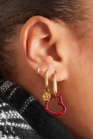 Boucles D'oreilles Roses Acier Inoxydable h5 Image3