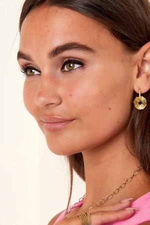Boucles D'oreilles Fleur Abstraite Acier Inoxydable h5 Image3