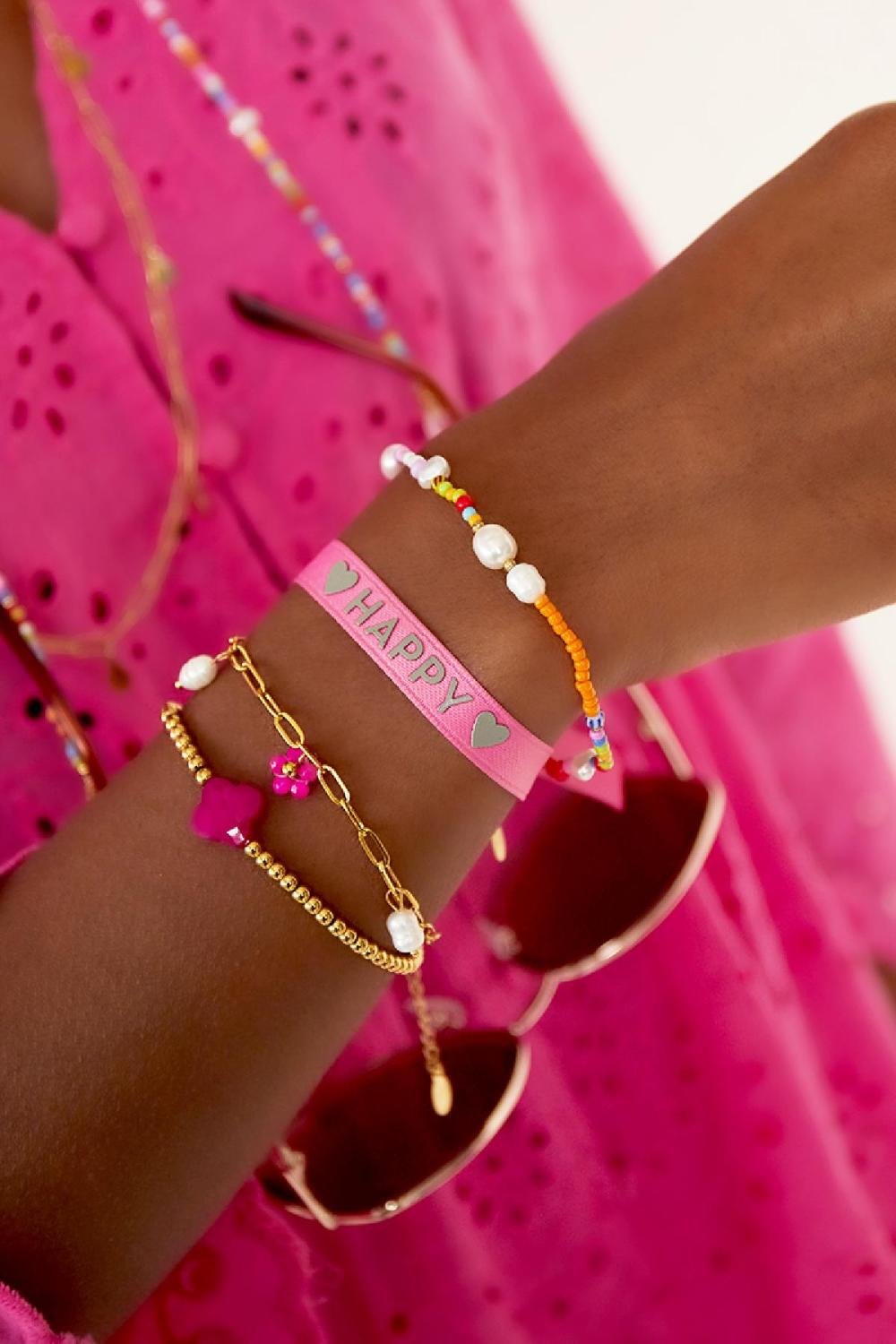 Bracelet Perles Colorées Multicouleur Glass h5Image2