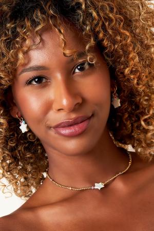 Boucles D'oreilles Étoiles Pendantes Acier Inoxydable h5 Image2