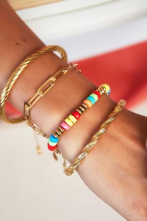 Bracelet Perles Colorées Multicouleur Acier Inoxydable h5 Image2