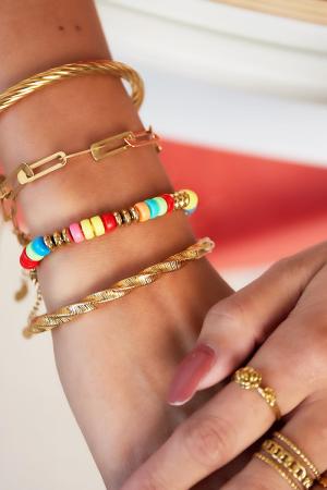 Bracelet Perles Colorées Multicouleur Acier Inoxydable h5 Image3