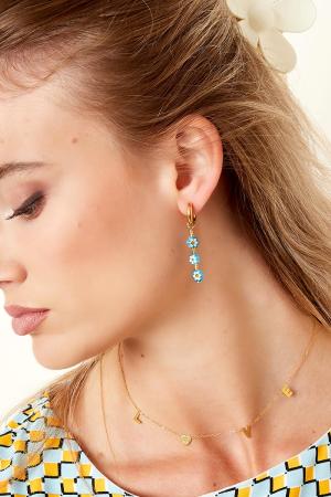 Boucles D'oreilles Marguerites Bleues - Collection #Summergirls Acier Inoxydable h5 Image2