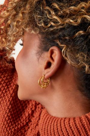 Boucles D'oreilles En Acier Inoxydable Avec Détail De Corde - Petit h5 Image5