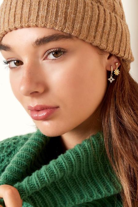 Boucles d'oreilles marguerite - Collection Sparkle Cuivré 2