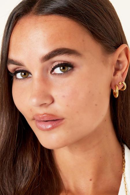 Boucles d'oreilles créoles basiques - mini acier inoxydable 2