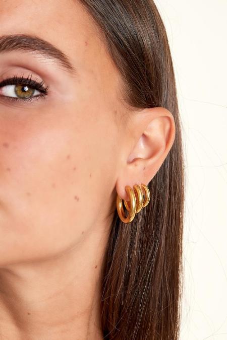 Boucles d'oreilles créoles basiques - petites Acier inoxydable 2