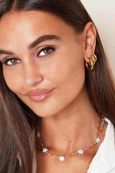 Boucles d'oreilles créoles basiques - grandes en acier inoxydable 2