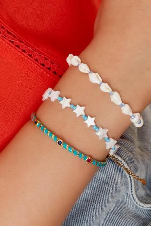 Bracelet Coquillage - Collection Plage Blanc Acier Inoxydable h5 Image2