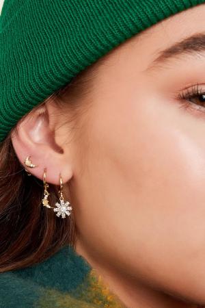Boucles D'oreilles Fleur - Collection Sparkle Cuivré h5 Image2