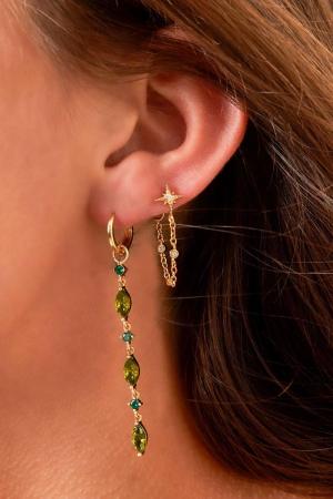 Boucles D'oreilles Chaîne Étoile - Collection Sparkle Cuivré h5 Image2