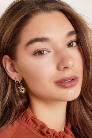 Boucles D'oreilles Avec Coeur Et Perles Acier Inoxydable h5 Image4