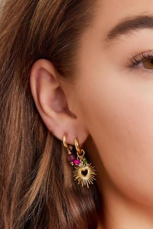 Boucles D'oreilles Avec Coeur Et Perles Acier Inoxydable h5 Image3