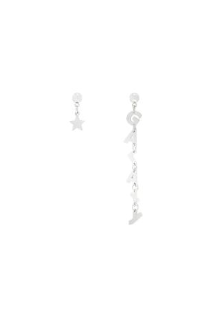 Earrings Galaxy Star Argenté Acier Inoxydable h5
