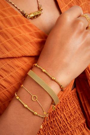 Bracelet En Acier Inoxydable Couleur Or h5 Image3