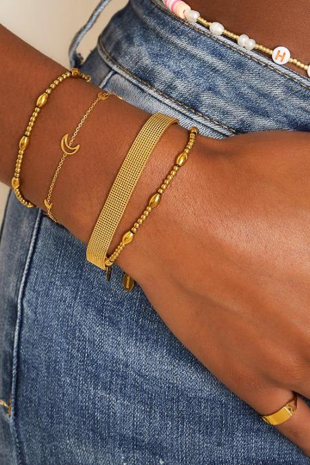 bracelet en acier inoxydable couleur or 2