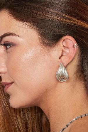 Earcuff Hannah Argenté Acier Inoxydable h5 Image3