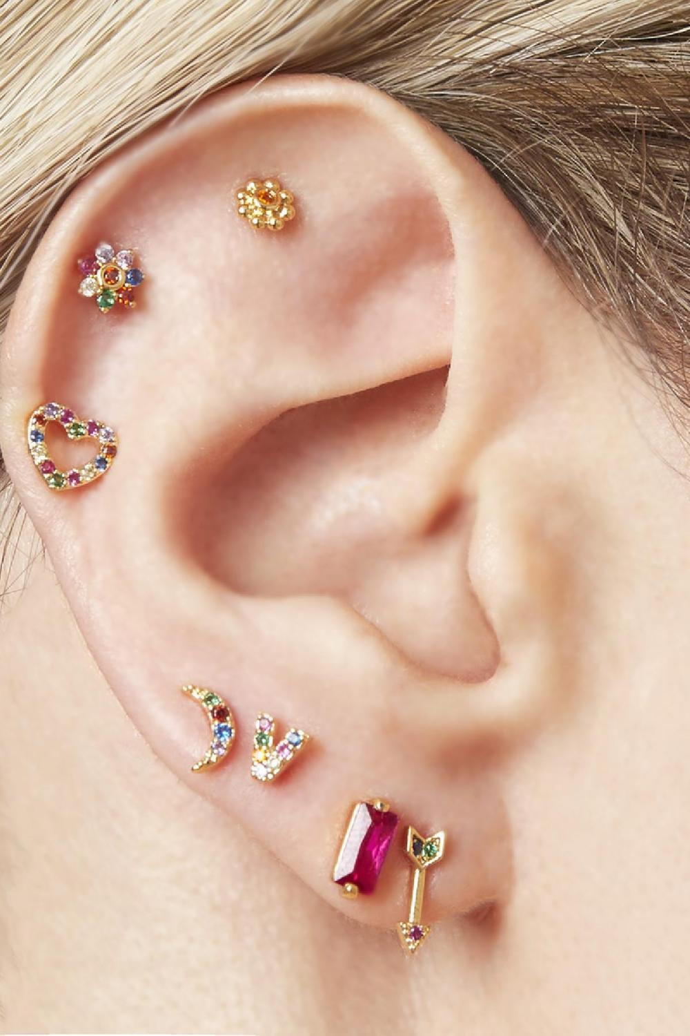 Boucles D'oreilles Shine Away Multicouleur Cuivré h5Image2