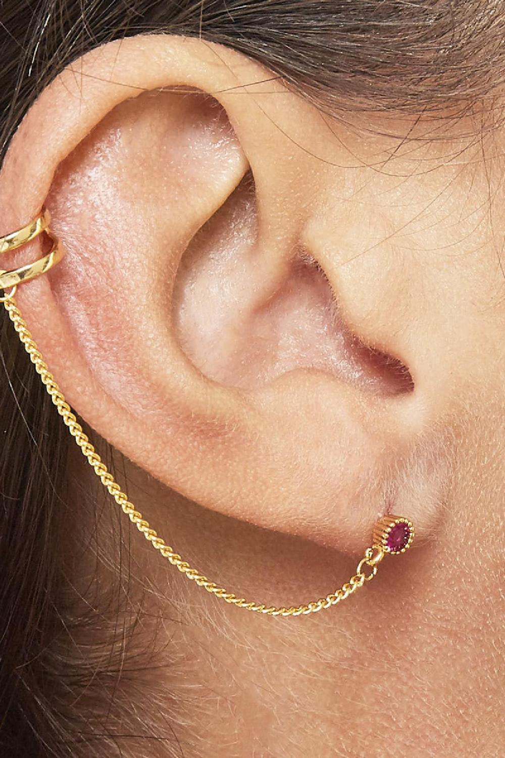 Earcuff Chain Rouge Cuivré Image2