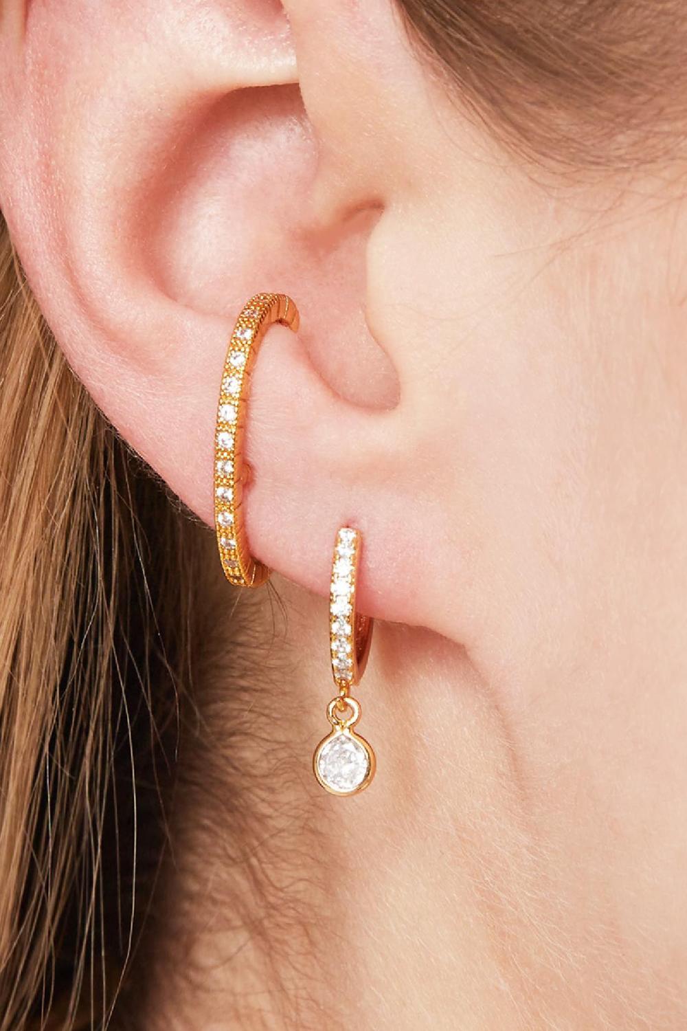 Earcuff Piercing Shimmer Argenté Cuivré h5Image2