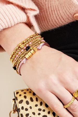 Bracelet Beaded Heart  Couleur Or Acier Inoxydable h5 Image2