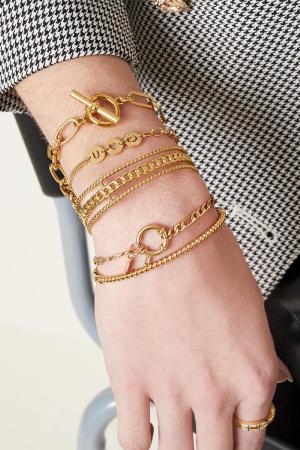 Bracelet Lucky Lock Couleur Or Acier Inoxydable h5 Image2