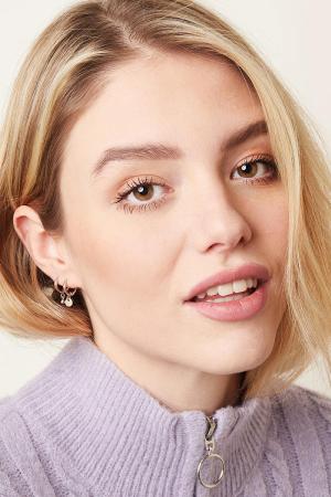 Boucles D'oreilles Plain Coin Argenté Cuivré h5 Image3