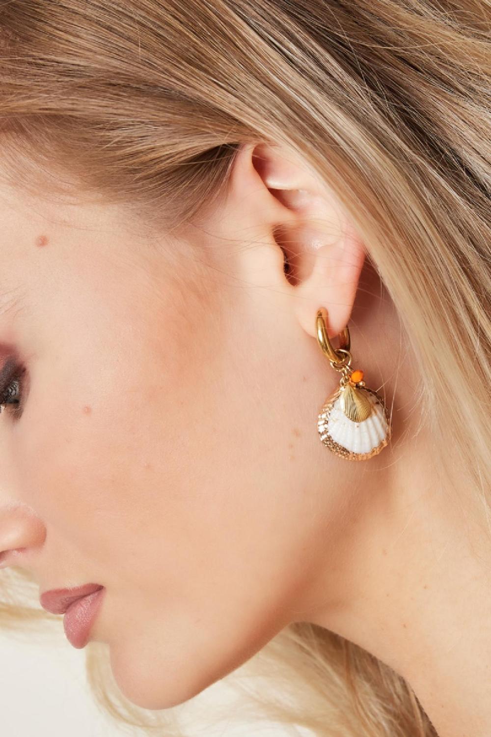 Boucles D'oreilles Gros Coquillage - Collection Plage Acier Inoxydable h5Image3