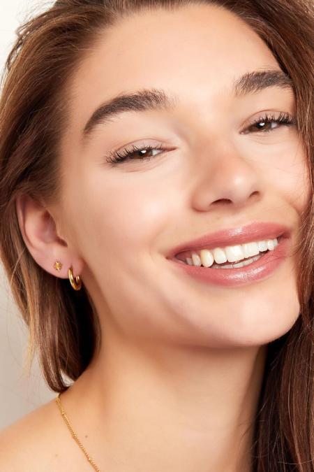 Créoles simples S Argenté Acier inoxydable 2