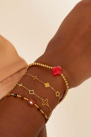 Bracelet Avec Trois Fleurs Différentes Argenté Acier Inoxydable h5 Image3