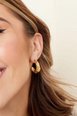 Boucles D'oreilles Abstraites Argenté Acier Inoxydable h5 Image3