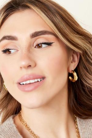 Boucles D'oreilles Abstraites Argenté Acier Inoxydable h5 Image4
