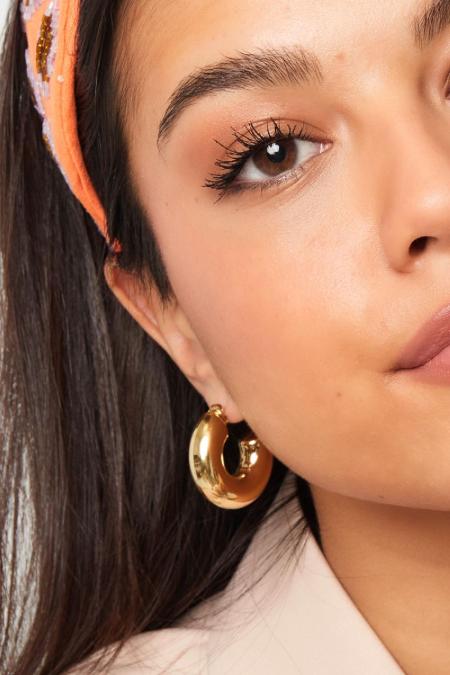 Clous d'oreilles demi-ronds basic large Acier inoxydable 2