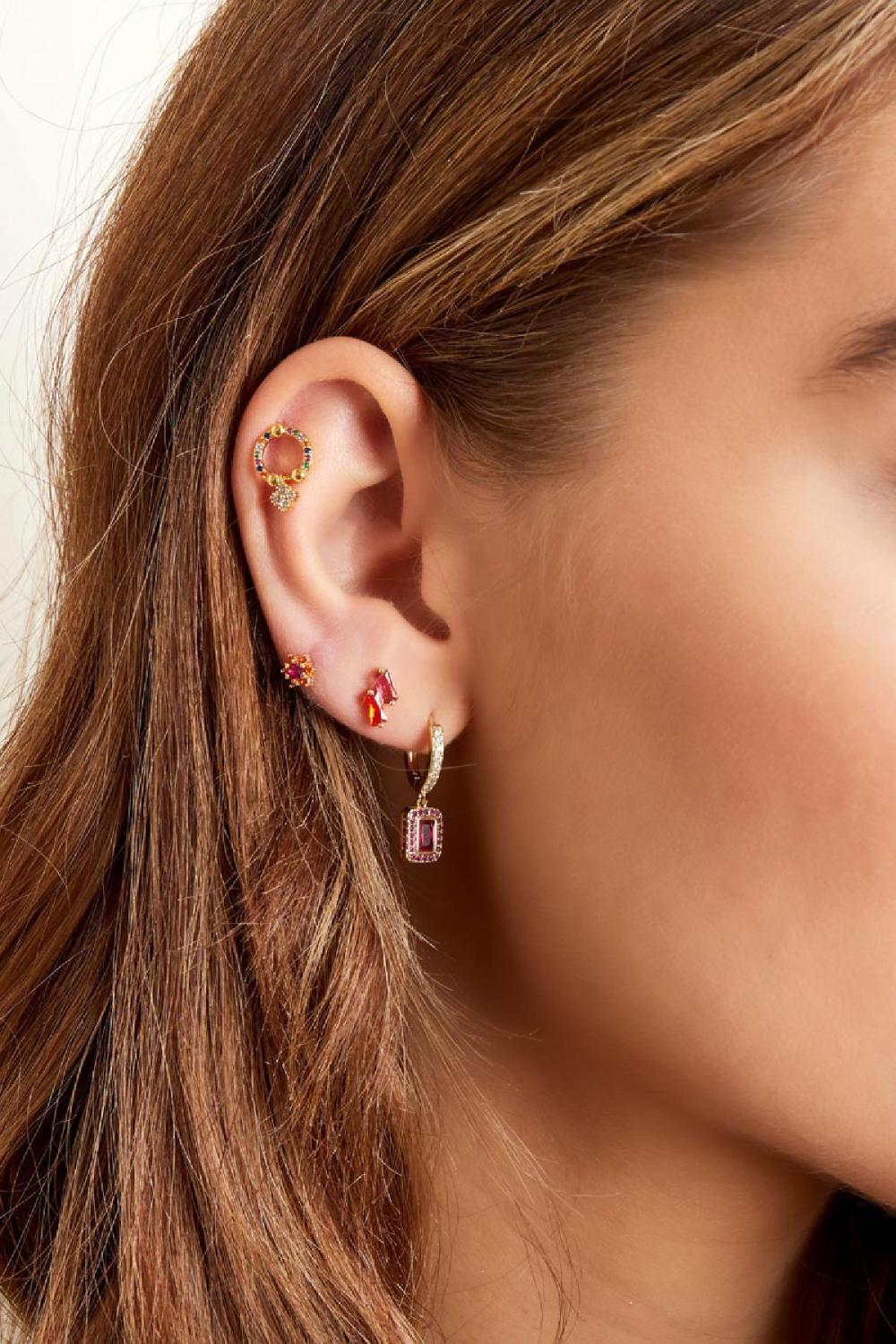 Piercing Fleur - Collection Sparkle Fuchsia Cuivré h5Image5