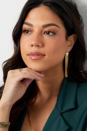Boucles D'oreilles Déclaration Étoile Argenté Acier Inoxydable h5 Image3
