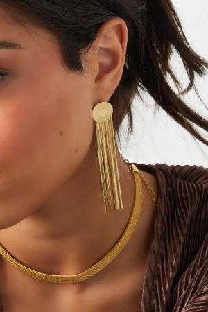 Boucles D'oreilles Tendance Rond/Coeur Acier Inoxydable h5 Image3