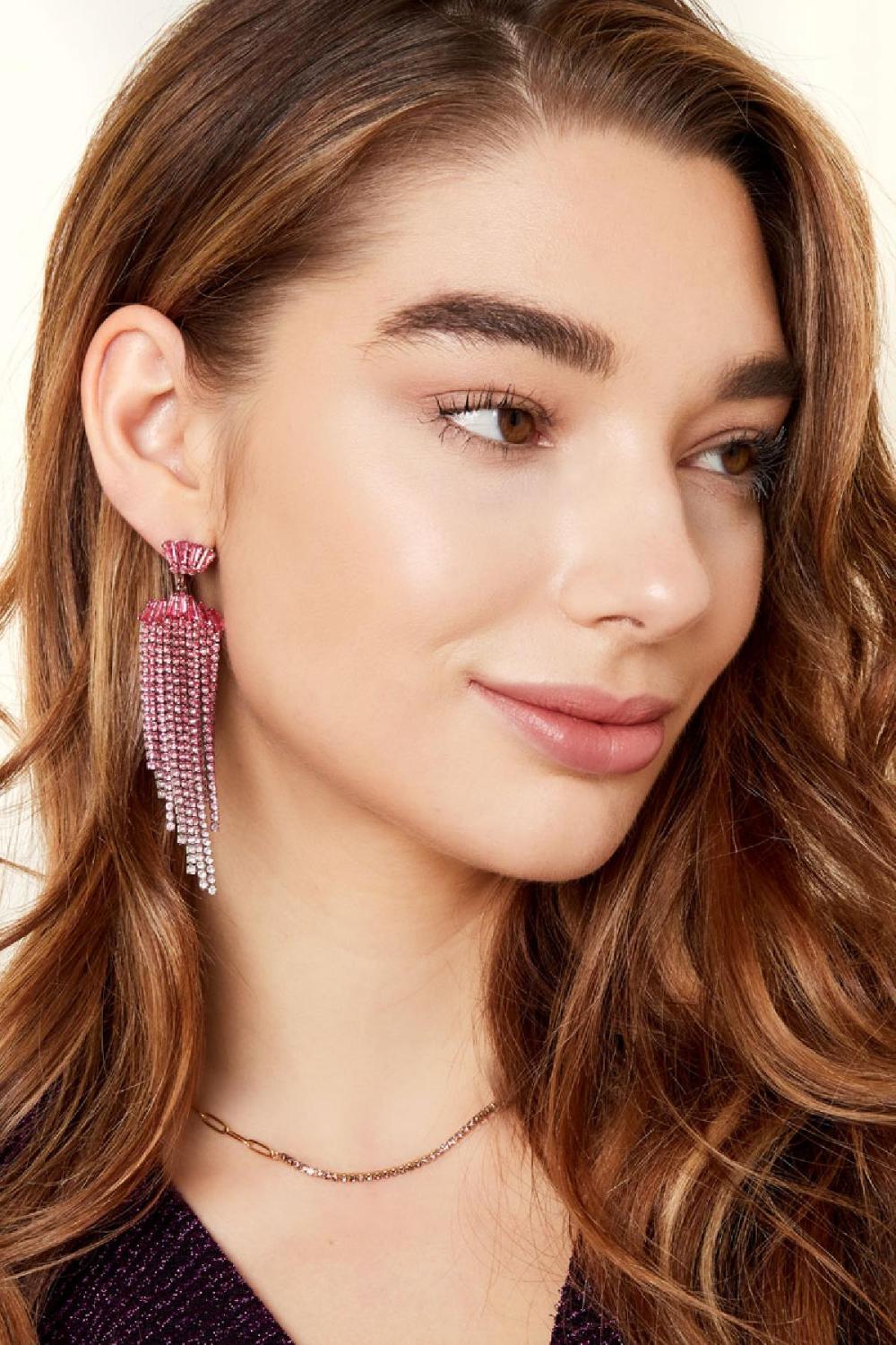 Boucles D'oreilles Strass Avec Détails - Holiday Essentials Multicouleur Cuivré Image3