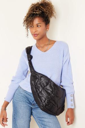 Sac À Bandoulière Rembourré Noir Polyester h5 Image2