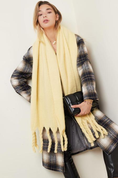 Echarpe d'hiver couleur unie Violet Polyester