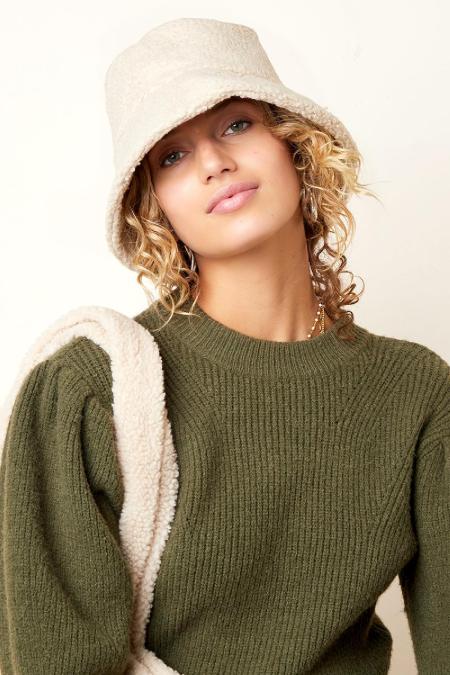 Bonnet seau en peluche Camel Polyester Taille unique 2