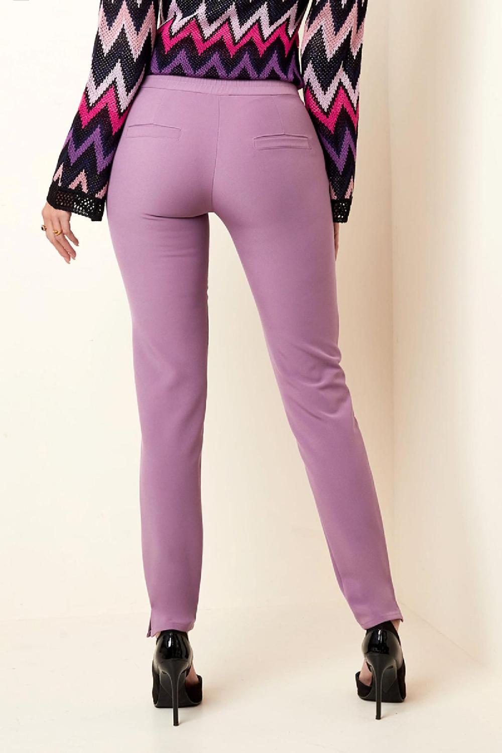 Leggings Femme En Polyester Coupe Slim Haute Élasticité Image7