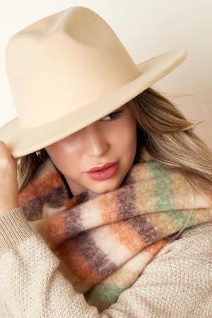Chapeau Fédora Rouge Polyester h5 Image2