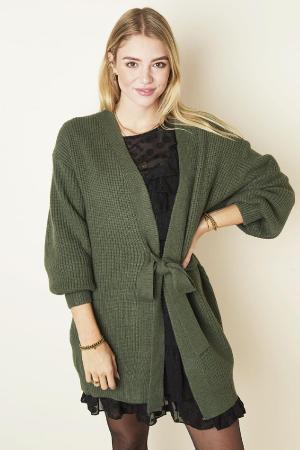 Cardigan Wrapped Long Rouge One Size h5 Image2
